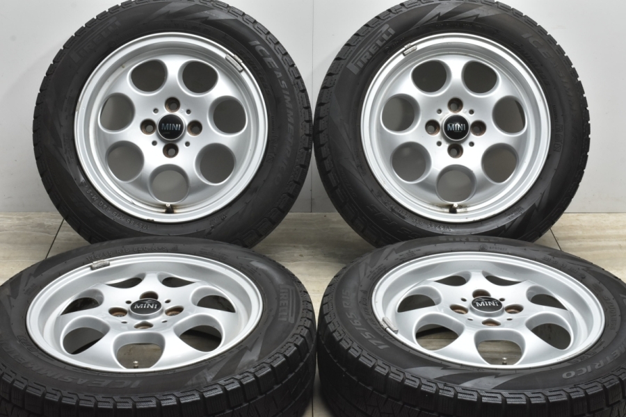 程度良好品】MINI クーパー 純正 15in 5.5J +45 PCD100 ピレリ アイスアシンメトリコ 175/65R15 品番:1512458  R50 R52 R53 R55 R56 R57 中古 スタッドレスタイヤホイールセット | パーツ販売ナンバーワン