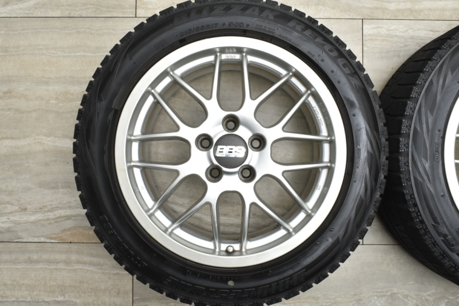 良好品】BBS RX243 17in 7.5J +45 PCD114.3 ブリヂストン REVO GZ 215
