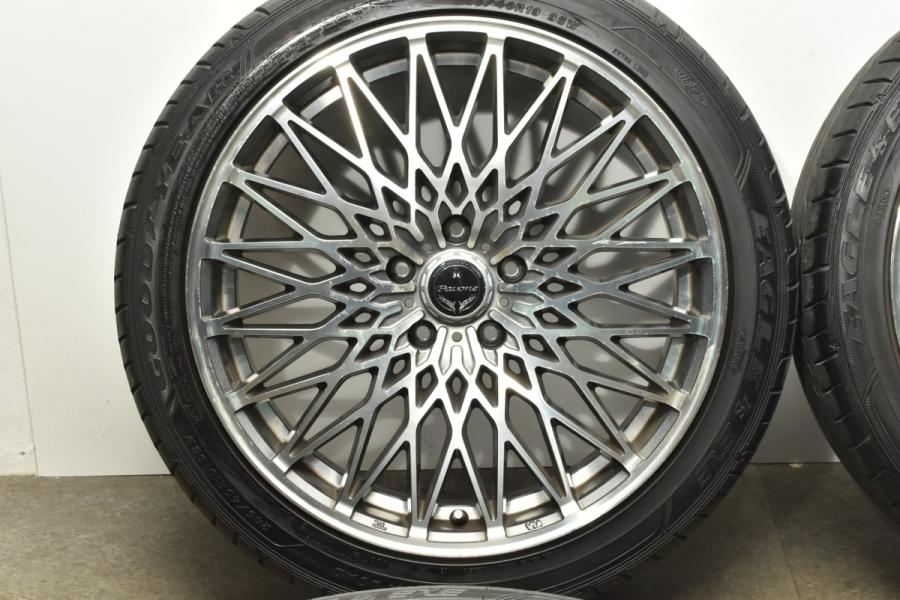 【程度良好品】ロクサーニ パヴォーネ 19in 8J +38 PCD114.3 グッドイヤー 245/40R19 アルファード ヴェルファイア  クラウン エルグランド