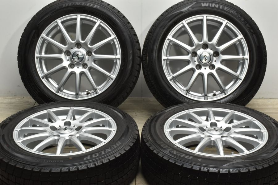 バリ溝 美品】JOKER 16in 6.5J +47 PCD114.3 ダンロップ ウィンターマックス WM02 195/60R16 セレナ  ラフェスタ ノア ヴォクシー 中古 スタッドレスタイヤホイールセット | パーツ販売ナンバーワン