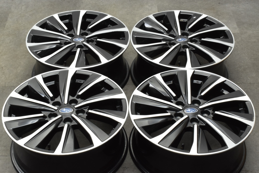 程度良好品】スバル レヴォーグ STIスポーツ 純正 18in 7.5J +55
