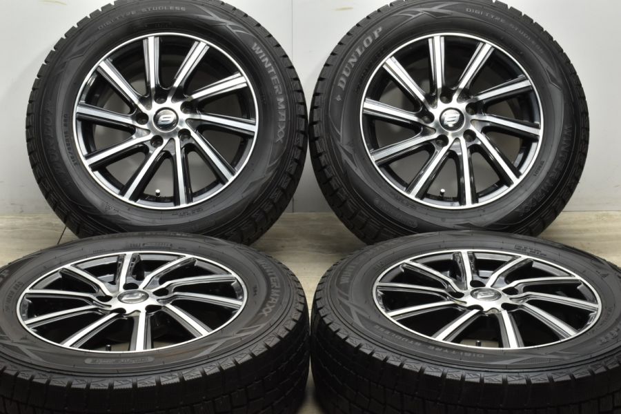 【バリ溝 美品】ストレンジャー 16in 6.5J +38 PCD114.3 ダンロップ ウィンターマックス WM01 215/65R16  アルファード ヴェルファイア