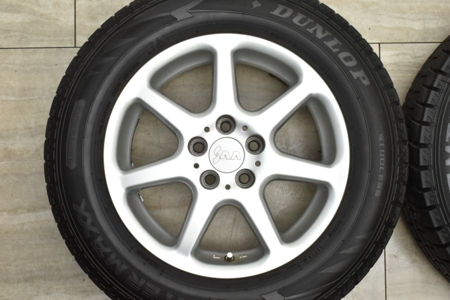 インプレッサに】SAA 15in 6J +48 PCD100 ダンロップ ウィンターマックス WM02 195/65R15 スバルオートサービス 中古  スタッドレスタイヤホイールセット | パーツ販売ナンバーワン