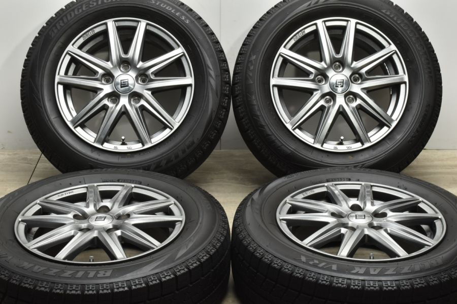 バリ溝 美品】SEIN 15in 6J +53 PCD114.3 ブリヂストン ブリザック VRX 