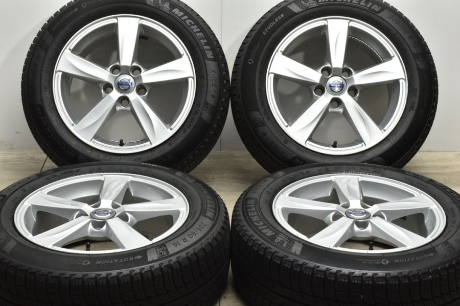 正規品】ボルボ V40 純正 16in 7J +50 PCD108 ミシュラン X-ICE3+ 205/60R16 品番:31317285 C30  S40 S60 V50 ノーマル戻し 中古 スタッドレスタイヤホイールセット | パーツ販売ナンバーワン