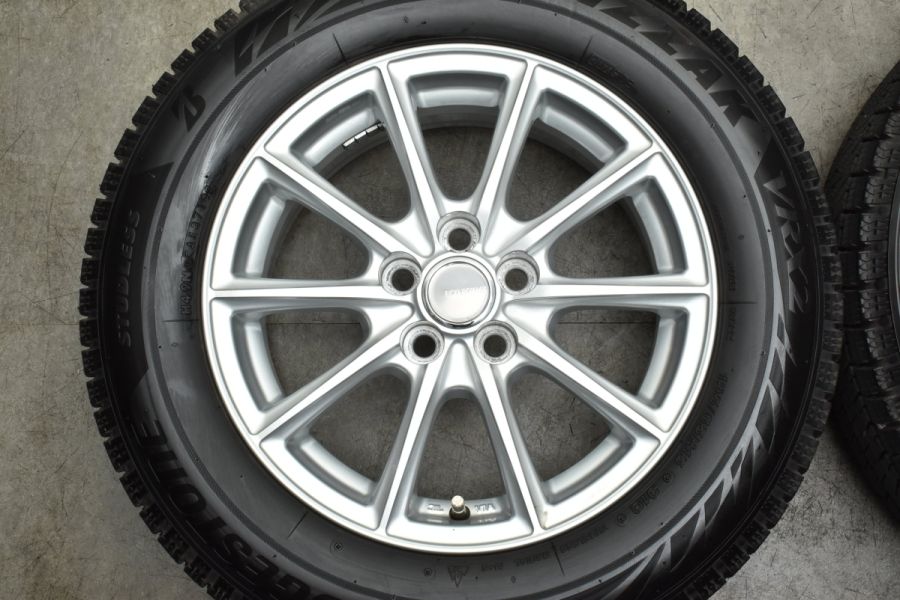 バリ溝】エコフォルム 15in 6.5J +40 PCD100 ハブ径54mm ブリヂストン ブリザック VRX2 195/65R15 プリウス  カローラツーリング 交換用 中古 スタッドレスタイヤホイールセット | パーツ販売ナンバーワン