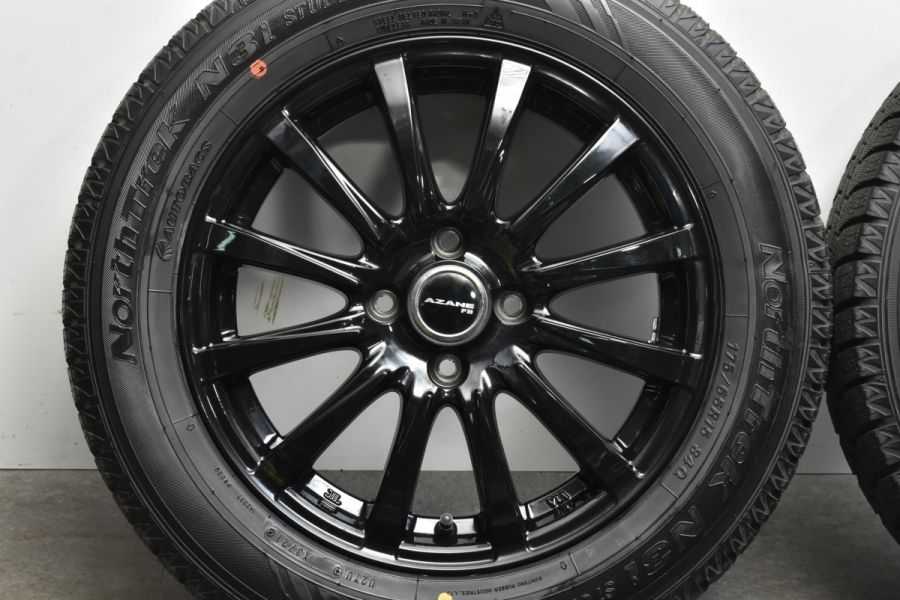 バリ溝 美品】 AZANE 15in 5.5J +42 PCD100 オートバックス ノース
