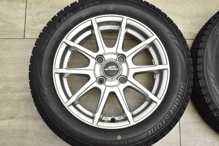 バリ溝 美品】シュナイダー 14in 4.5J +46 PCD100 ブリヂストン  