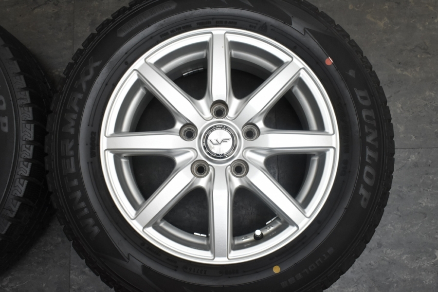 【バリ溝】トピー LFV 15in 6.0J +53 PCD114.3 ダンロップ ウインターマックス WM02 195/65R15 ノア ヴォクシー  エスクァイア アクセラ