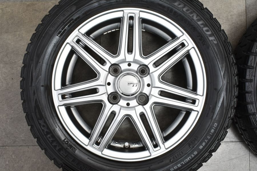 程度良好品】シビラ 14in 4.5J +45 PCD10 ダンロップ ウインターマックス WM01 165/65R14 ルーミー タンク ハスラー  ソリオ デリカD:2 中古 スタッドレスタイヤホイールセット | パーツ販売ナンバーワン