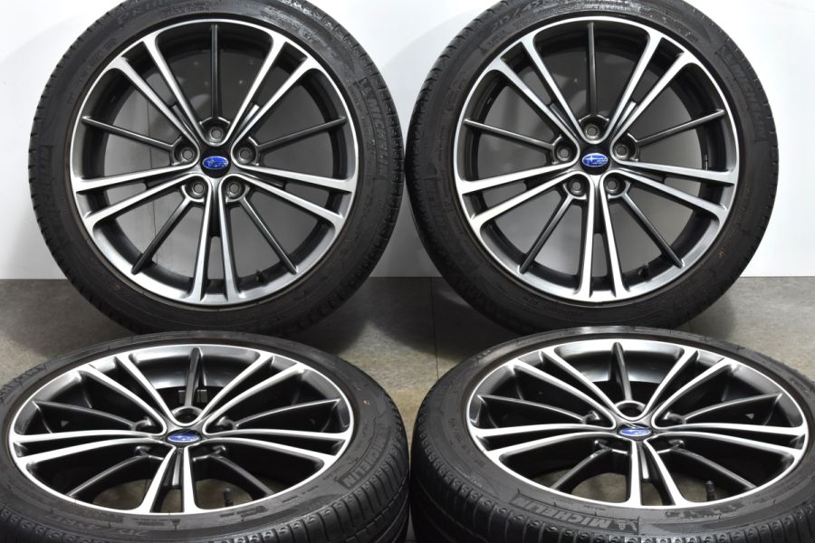 美品 ホイールのみ可】スバル BRZ 純正 17in 7J +48 PCD100 ミシュラン プライマシー HP 215/45R17 レガシィB4  86 プリウス 中古 タイヤホイールセット | パーツ販売ナンバーワン