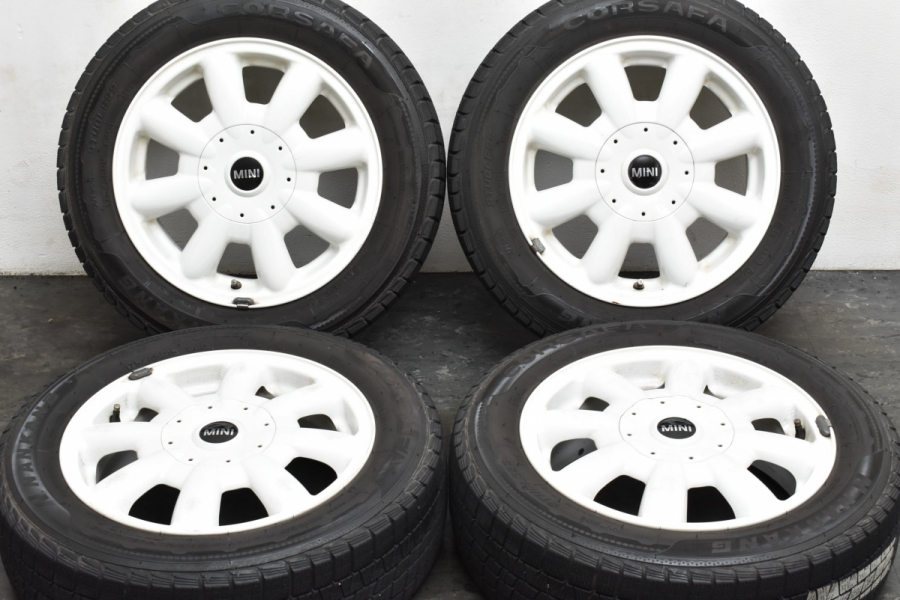 希少品】MINI R50 ミニクーパー 純正 8スポーク R82 15in 5.5J+45 PCD100 ナンカン 175/65R15 R52 R53  アクア ヴィッツ フィット 流用 中古 スタッドレスタイヤホイールセット | パーツ販売ナンバーワン