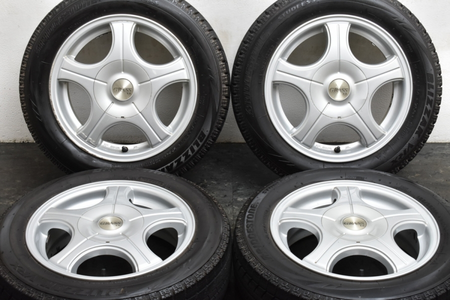 超バリ溝】GRASS 14in 5J+45 PCD100 ブリヂストン ブリザック VRX 155/65R14 ワゴンR アルト N-BOX タント  ムーヴ デイズ モコ 軽自動車 中古 スタッドレスタイヤホイールセット | パーツ販売ナンバーワン