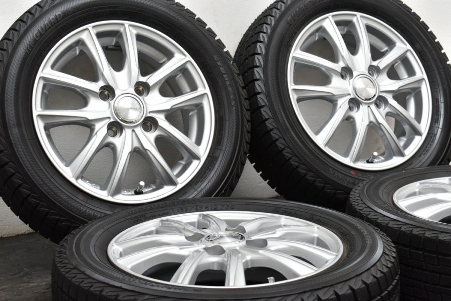 美品 超バリ溝 軽自動車サイズ】GLASS 13in 4.00B +42 PCD100  