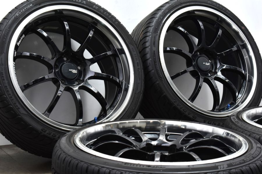 【軽量 カスタム用に】ヨコハマ アドバンレーシング RS3 19in 8.5J +45 PCD114.3 セイバーリング ケンダ 245/35R19  RX-7 RX-8 クラウン