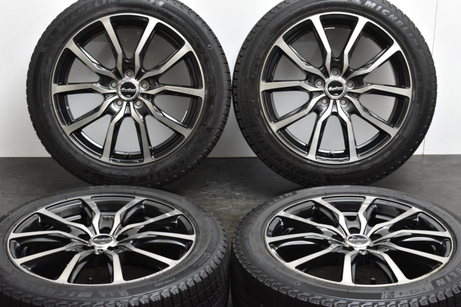 【美品】ユーロスピード D.C.52 17in 7J +50 PCD100 ミシュラン X-ICE 3+ 205/50R17 インプレッサ プリウス  ウィッシュ カローラスポーツ