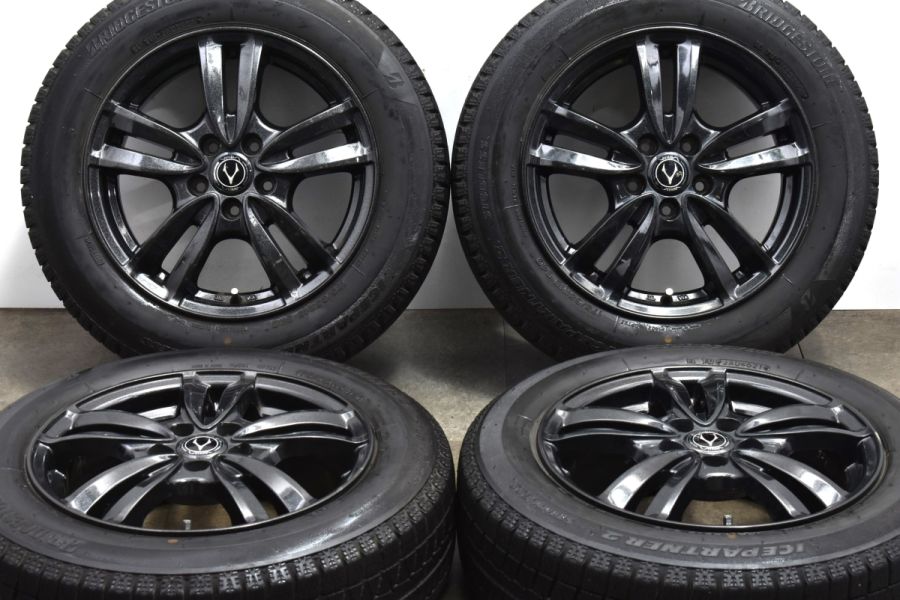 送料込 2023タイヤホイールセット 175/65R15 日本製4本 2023年製175⁄65R15バリ山！中古スタッドレスタイヤ4本セット T-2106