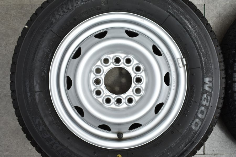 超バリ溝】TOPY 12in 3.50B +45 PCD100 ブリヂストン W300 145R12 LT 6PR スタッドレス 軽トラック 軽バン  エブリィ キャリィ N-VAN 中古 タイヤホイールセット | パーツ販売ナンバーワン