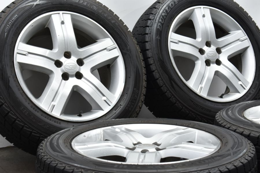 【SJ フォレスターサイズ】スバル 純正 17in 7JJ +48 PCD100 ダンロップ ウインタマックス SJ8 225/60R17 BR  レガシィアウトバック GT XV