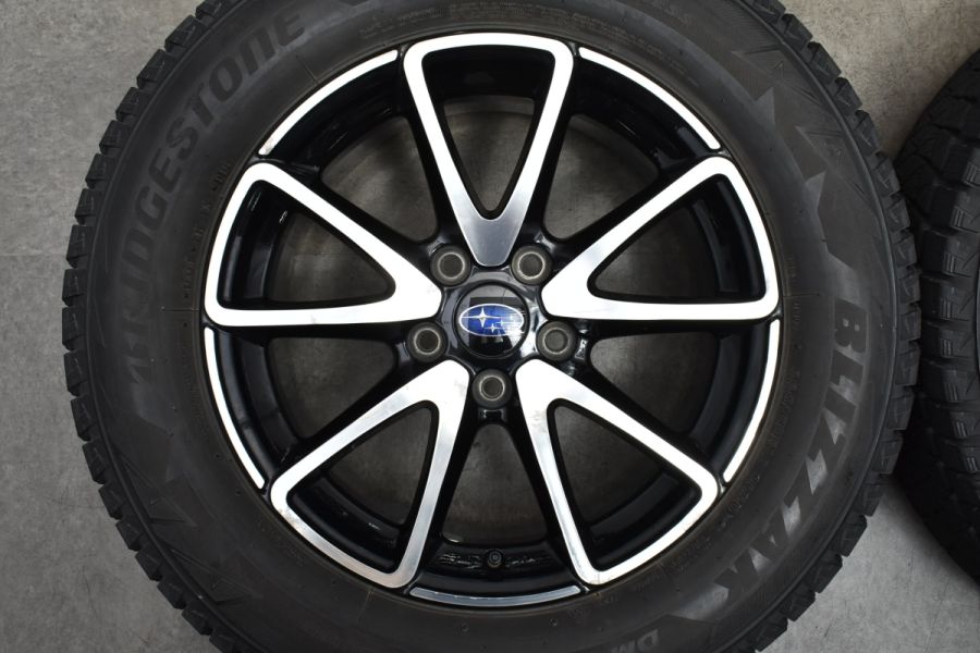 【バリ溝】スバル 純正 オプション SAA 17in 7J +55 PCD114.3 ブリヂストン ブリザック DM-V2 225/65R17 BS9  レガシィアウトバック