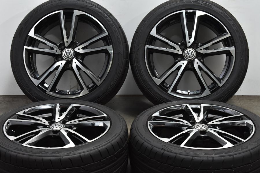 バリ溝品】ユーロテック GAYA SOLI 17in 7.5J +50 PCD112 NITTO NT555 G2 225/45R17  フォルクスワーゲン VW ゴルフ アウディA3 中古 タイヤホイールセット | パーツ販売ナンバーワン