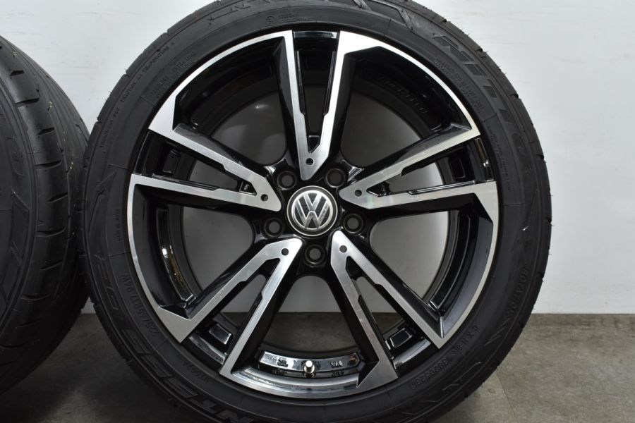 バリ溝品】ユーロテック GAYA SOLI 17in 7.5J +50 PCD112 NITTO NT555 G2 225/45R17  フォルクスワーゲン VW ゴルフ アウディA3 中古 タイヤホイールセット | パーツ販売ナンバーワン