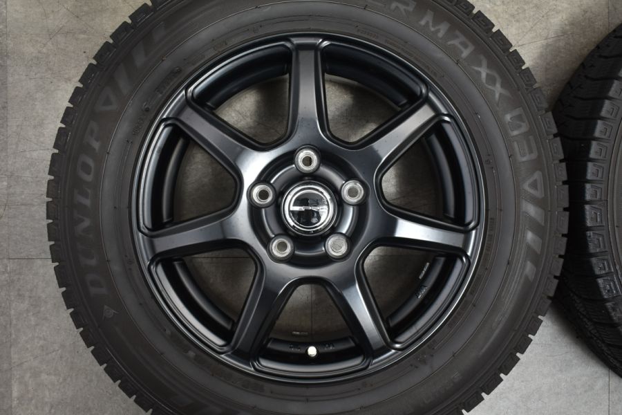 バリ溝 美品】PRD 15in 6J +53 PCD114.3 ダンロップ ウインター