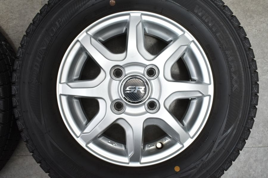 【バリ溝】エルベ SN-08 12in 3.50B +44 PCD100 ダンロップ ウインターマックス SV01 145R12 ハイゼット サンバー  NV100 N-VAN エブリィ