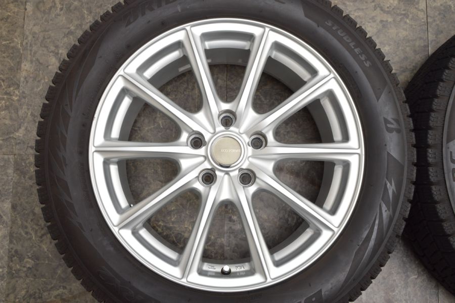 【バリ溝品】エコフォルム 17in 7J +45 PCD114.3 ブリヂストン ブリヂストン VRX2 215/55R17 カムリ クラウン  ヤリスクロス ジューク