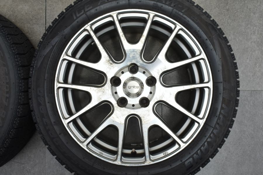 【バリ溝】ignita 17in 7.5J+35 PCD114.3 ナンカン ICEACTIVE AW-1 225/50R17 レクサスGS ES  クラウン カムリ マークX ジューク