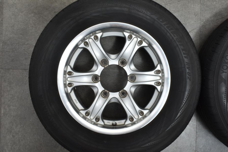 バリ溝】6スポーク 15in 6.5J+28 PCD139.7 ヨコハマ ブルアース