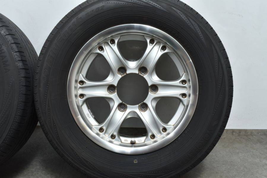 バリ溝】6スポーク 15in 6.5J+28 PCD139.7 ヨコハマ ブルアース RV02 