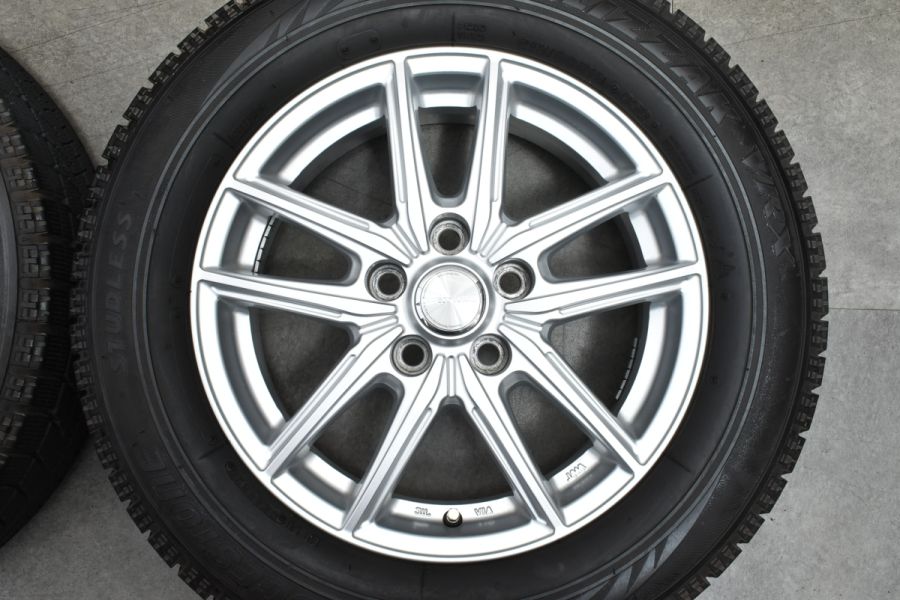 【バリ溝】エコフォルム 16in 6.5J +39 PCD114.3 ブリヂストン ブリザック VRX 215/60R16 トヨタ専用 マークX  カムリ クラウン