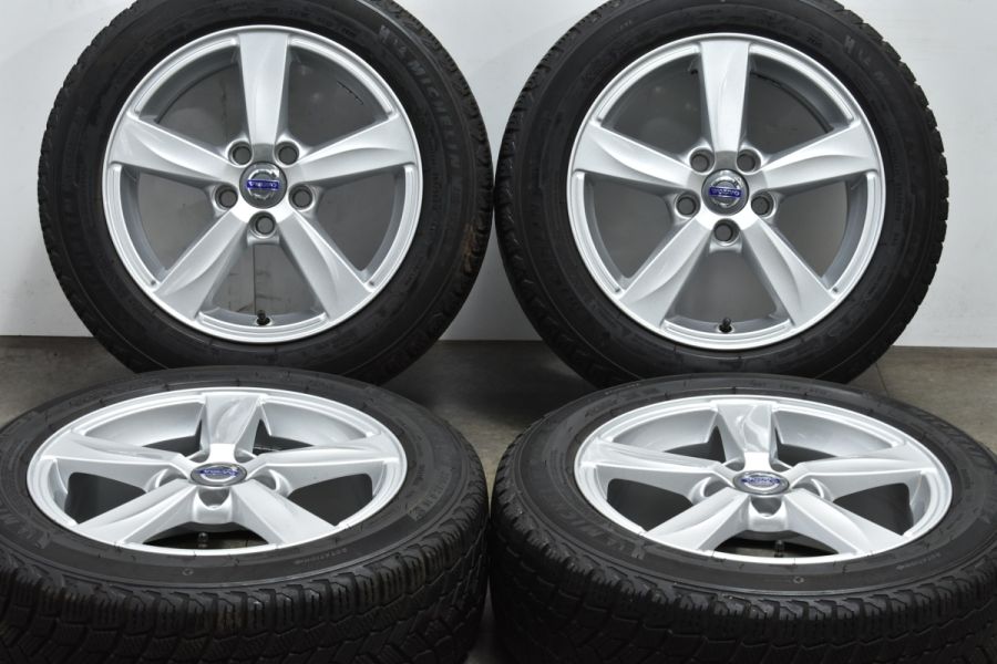 【美品】ボルボ V40 純正 Matres 16in 7J +50 PCD108 ミシュラン X-ICE SNOW 205/55R16  品番:31317285 C30 S40 S60 V50 流用 スタッドレス