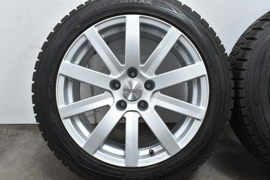 バリ溝】AGA S-10 17in 8J+30 PCD112 ダンロップ ウインターマックス WM01 225/50R17 アウディ F5 A5  スポーツバック 8W A4 VW シャラン 中古 スタッドレスタイヤホイールセット | パーツ販売ナンバーワン