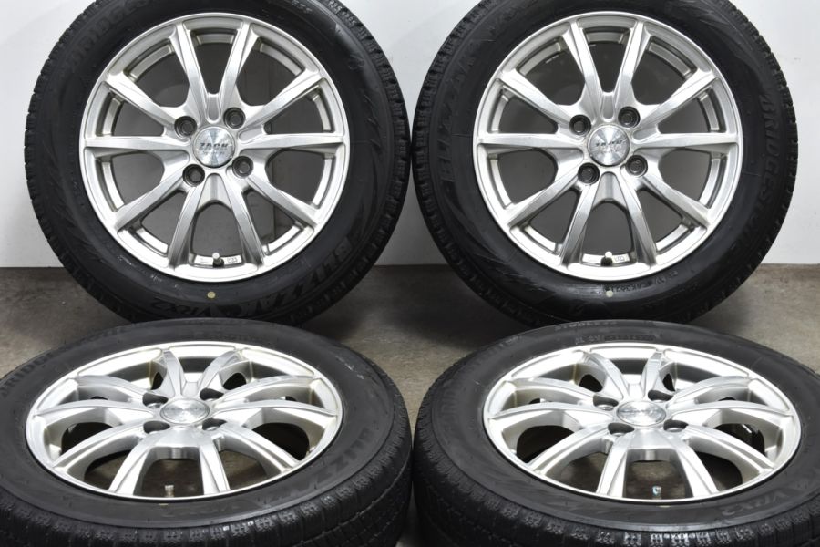 【バリ溝】ZACK 14in 4.5J +45 PCD100 ブリヂストン ブリザック VRX2 155/65R14 N-BOX N-ONE ワゴンR  アルト タント ムーヴ デリカミニ