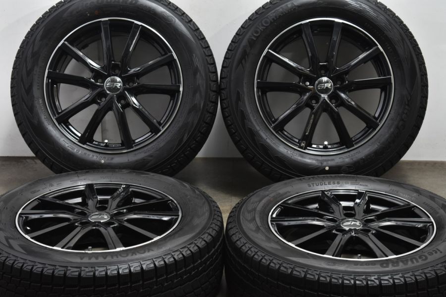 【程度良好品】SR 17in 7J +48 PCD114.3 ヨコハマ アイスガード G075 225/65R17 エクストレイル CX-5 CX-8  レガシィアウトバック