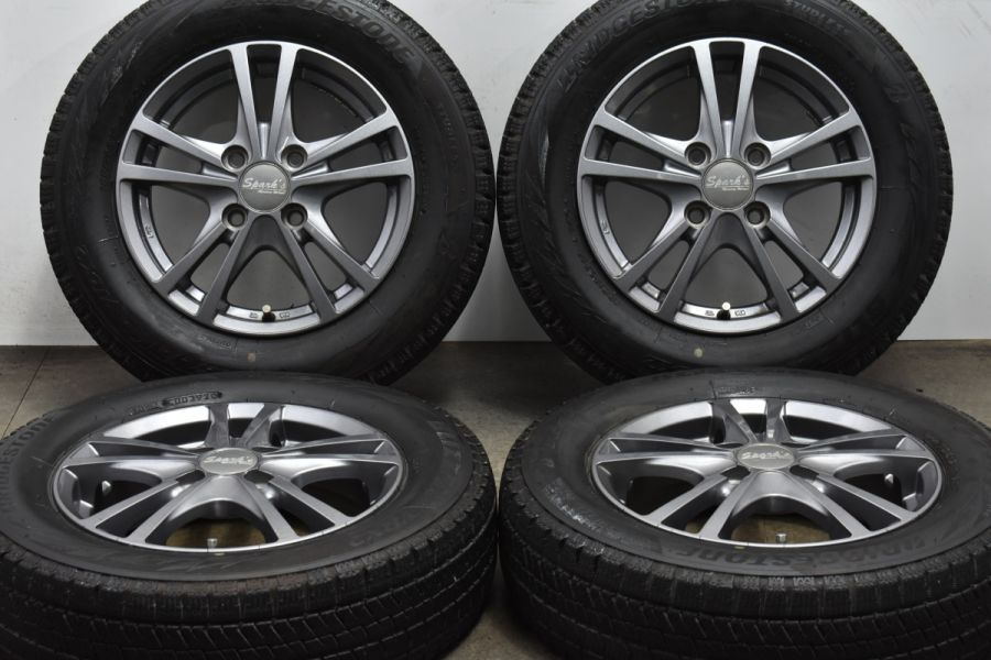 バリ溝】Spark 13in 4.00B +43 PCD100 ブリヂストン ブリザック VRX2 155/70R13 バモス ミライース ムーヴ  スクラムワゴン 中古 スタッドレスタイヤホイールセット | パーツ販売ナンバーワン