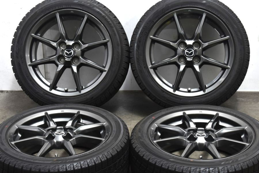 【バリ溝】マツダ ND ロードスター 純正 16in 6.5J +45 PCD100 ヨコハマ アイスガード iG60 195/50R16  スタッドレス ノーマル戻し