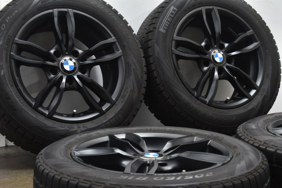 【良好品】MAK ルフト 16in 7J +34 PCD120 ピレリ アイスアシンメトリコ プラス 205/60R16 BMW F30 F31  3シリーズ F20 E87 1シリーズ