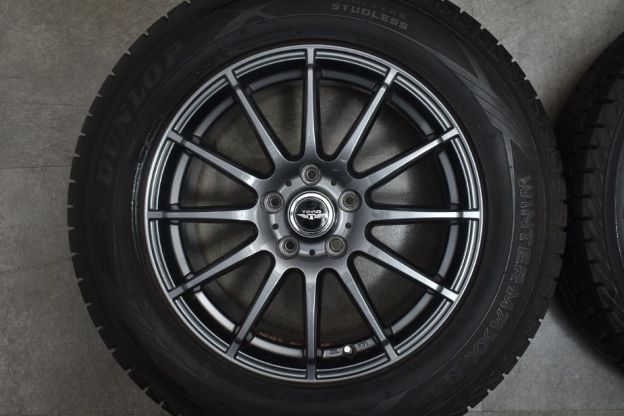 20年製 バリ■DUNLOP 225/65R17 +48 アルミホイール◆5H-114.3 エクストレイル CX-8 5 アウトバック SUV ダンロップ タイヤ oldgear-chiba_231119-7038-225st