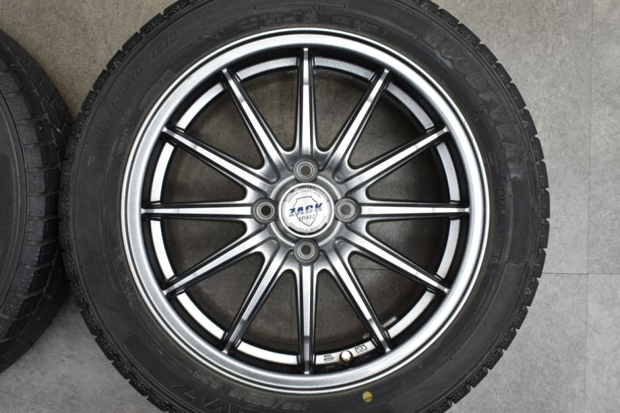 【美品】ZACK 16in 6J +42 PCD100 グッドイヤー アイスナビ7 185/55R16 アクア ヤリス カローラフィールダー フィット  スイフト