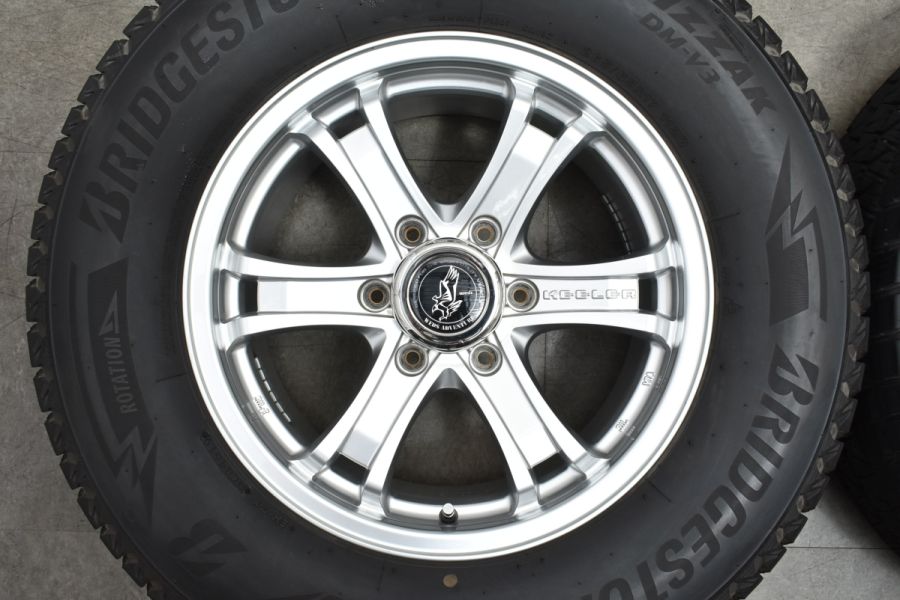 美品】WEDS キーラーフォース 17in 7.5J +25 PCD139.7 ブリヂストン 