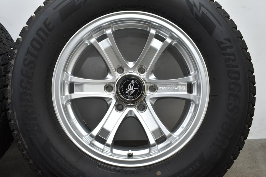 【美品】WEDS キーラーフォース 17in 7.5J +25 PCD139.7 ブリヂストン ブリザック DM-V3 265/65R17 プラド  ハイラックス サーフ バリ溝