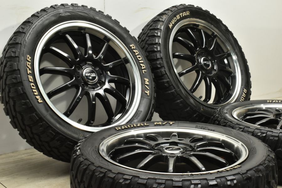 良好品】BMS 16in 5.5J +48 PCD100 マッドスター ラジアルM/T 175/60R16 ホワイトレター付 フィールダー ヴィッツ  フィット スイフト 中古 タイヤホイールセット | パーツ販売ナンバーワン