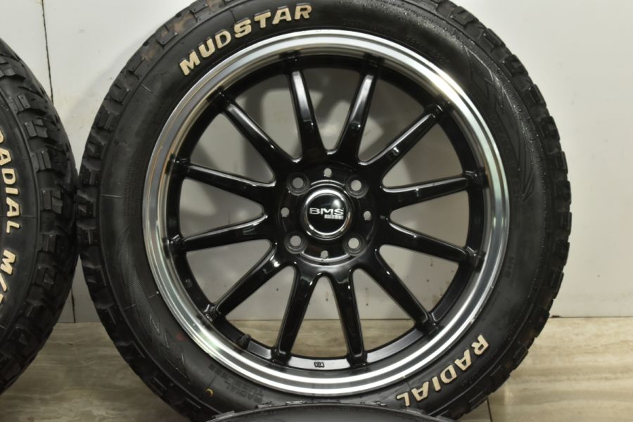 良好品】BMS 16in 5.5J +48 PCD100 マッドスター ラジアルM/T 175/60R16 ホワイトレター付 フィールダー ヴィッツ  フィット スイフト 中古 タイヤホイールセット | パーツ販売ナンバーワン