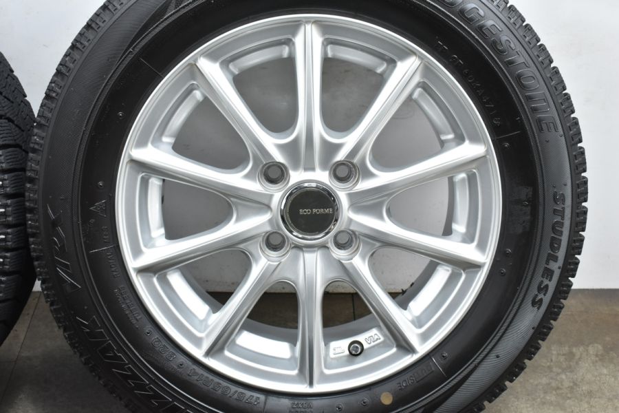 スタッドレス】エコフォルム 14in 5.5J +45 PCD100 ブリヂストン ブリザック VRX 175/65R14 パッソ ヴィッツ フィット  ノート ベリーサ 中古 スタッドレスタイヤホイールセット | パーツ販売ナンバーワン