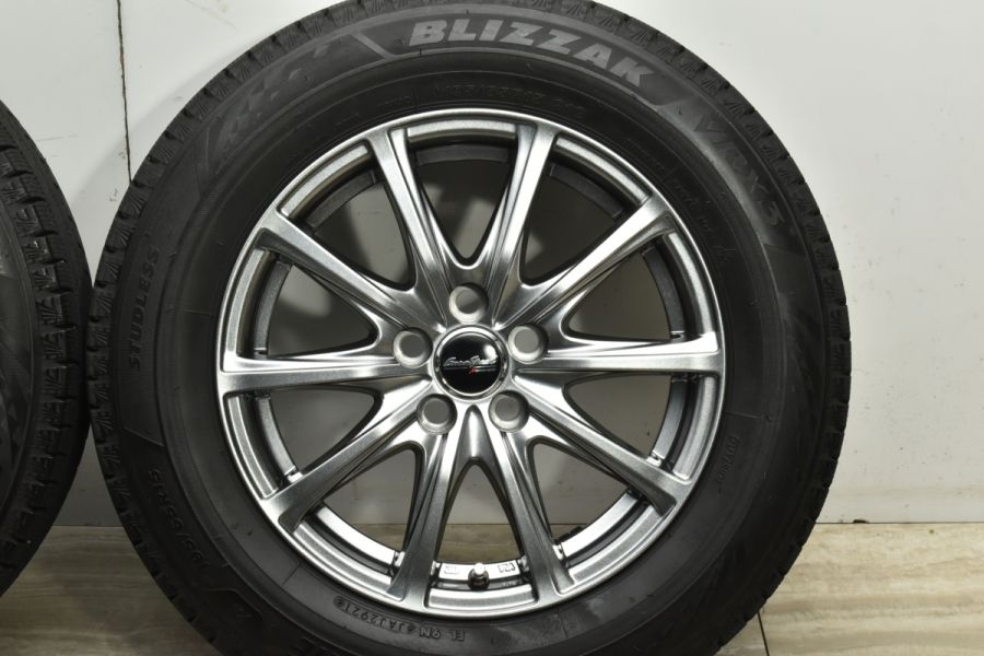 バリ溝 美品】ユーロスピード 15in 6.5J +40 PCD100 ブリヂストン 