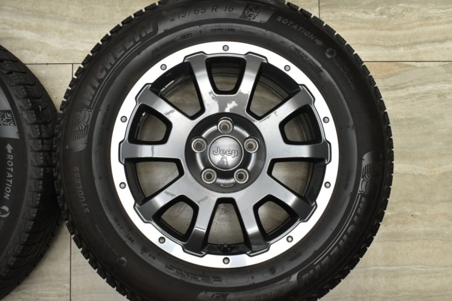 JEEP ジープ 純正 16in ミシュラン X-ICE3+ 215/65R16 美品 バリ溝】JEEP ジープ レネゲード 純正 オプション 16in 6.5