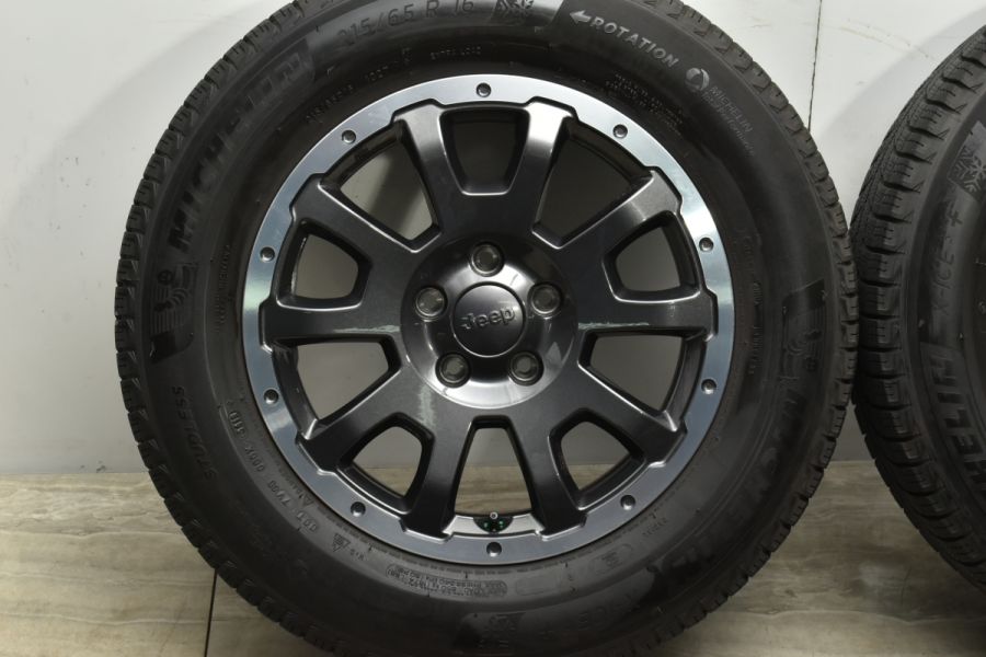y*y様 JEEP レネゲード 純正 16インチアルミホイール スタッドレス 4 バリ溝 美品】ジープ レネゲード 純正 16in 6.5 +40 PCD110